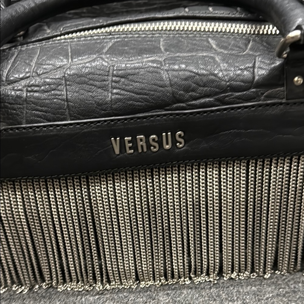 Versus Versace Black Fringe Handbag - Picture 2 of 10